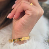 Bracelet Signature Cartina Doré