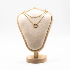 Collier Double Cercle Raffiné