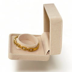 Bracelet Ovale Doré Éclat Signature