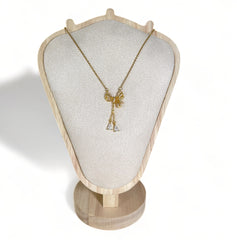 Collier Nœud avec Pendants en Cristal